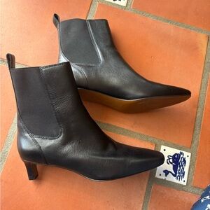 Madewell Dimes Black Leather Heeled Boots